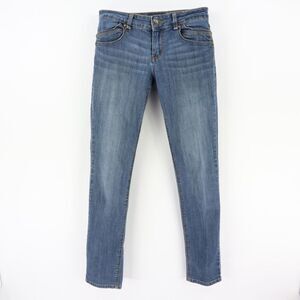 L.e.i. Low Rise Jeans Womens‎ Size 8 Blue Cotton Blend Tapered Faded Denim